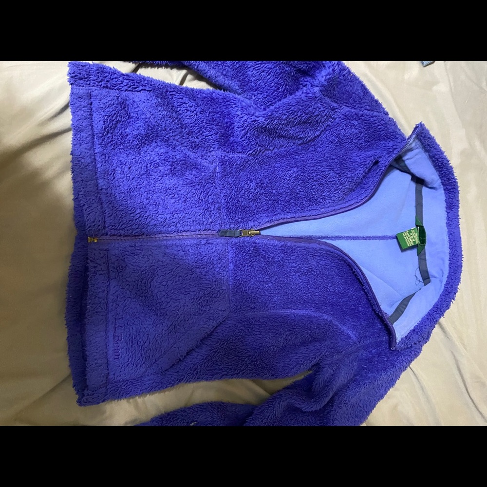 L.L.Bean zip up fluffy jacket